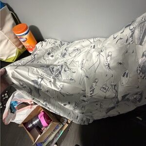 Gray nightmare before Christmas panel curtains